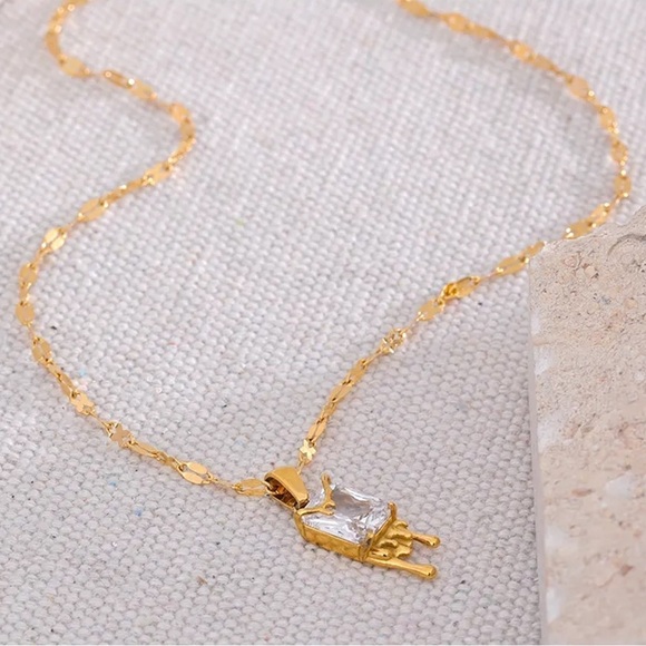 New 18K Melting Gold Minimalist Necklace - Picture 3 of 7